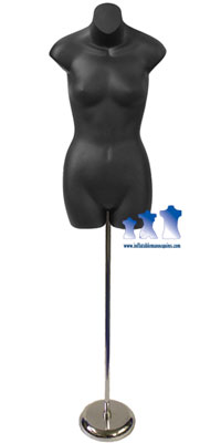 Female 3/4 Form, Black with Tall adjustable Man...